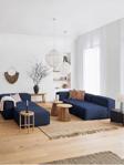 Edsy Home Mira Relax 4 Modül Köşe Koltuk ( Lacivert ) Keten Kumaş