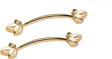 Defne Plastik Kulp Yonca Desenli Model 14 CM (2 Adet)  Gold