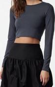 Stil Kadın Poliamid Fitted Vücuda Oturan Kollu Bluz Regular Örme Slim Kalıp