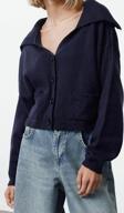 Kadın Modern Tarz Oversize Devrik Yaka Crop Triko Hırka