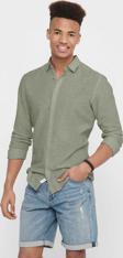 Only & Sons Erkek Onscaiden Slim Fit Keten Gömlek 22012321 Yeşil