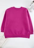 Büyük Beden Oversize Bisiklet Yaka Standart Kol Kalın İçi Polarlı Yırtmaçlı Örme Sweatshirt