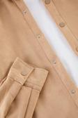 Şık Düz Desen Gömlek Yaka Slim Fit Süet Kışlık Gömlek