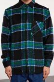 Şık Ekose Kareli Desen Gömlek Yaka Unisex Oversize Fit Kışlık Kareli Oduncu Gömlek Ceket