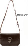 Kadın Kahve Antik Vaketa Hakiki Deri Omuz ve Postacı Çantası