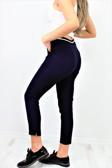 Kadın Beli Lastikli Arka Ve Yan Cepli Kumaş Kalem Dar Kalıp Bilek Boy Pantolon 3186220
