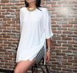 Pasaklı Giyim Kadın Yarım Kollu Salaş Bol Oversize Uzun Tunik T-shirt 324150