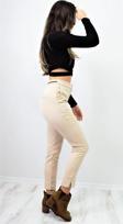 Kadın Beli Lastikli Arka Ve Yan Cepli Kumaş Kalem Dar Kalıp Bilek Boy Pantolon 3186220