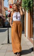 Kadın Beli Lastikli Cepli Bol Paça Salaş Oversize Yumuşak Dokulu Rahat Pantolon  3391260