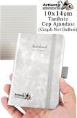 Sert Kapak Tarihsiz Ajanda 10x14 cm 1 Adet Sert Kapak Lastikli Not Defteri Cep Ajandası Çizgili Kalem Tutuculu Thermo