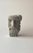 Sin İstanbul Zeus Büst Heykel Biblo Gri