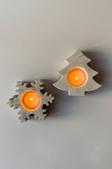 Sin İstanbul 2'Li Yılbaşı Tealight Mumluk Seti Mermer Desen