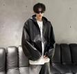 Nyc Giyim Tekstil Ultra Ovarsize Hakiki Deri Unisex Hip Hop Mont