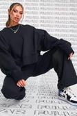 Nike Sportswear Essential Collection Fleece Oversized Crew Kadın Sweatshirt Siyah