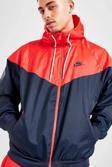 Nike Windrunner Full Zip Jacket Kapüşonlu Erkek Ceket Rüzgarlık Lacivert Kırmızı