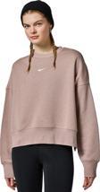Nike Sportswear Essential Collection Fleece Oversized Purple Kadın Sweatshirt Sütlü Kahve