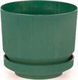 Omnipazar SO-S283 Dekoratif Tabaklı Lüks Çizgi Desenli Saksı 6 Litre