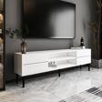 Aragon Modern TV Sehpası – 140 cm, 2 Kapaklı + 2 Açık Raflı, Siyah & Beyaz Renk Seçenekli Tv Ünitesi