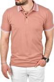 DeepSEA Erkek Pudra Slim Fit Pamuklu Kumaş Polo Yaka Tişört Nefes Alan Dar Kesim Kıvrılmaz Yaka Tişört 2503021