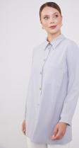 Gri Varak Düğmeli Gömlek