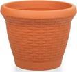 Omnipazar SO-HS01 Plastik Hasır Desenli Dekoratif Saksı 3.3 Litre No 1