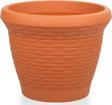 Omnipazar SO-HS02 Plastik Hasır Desenli Dekoratif Saksı 6 Litre No 2