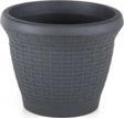 Omnipazar SO-HS03 Plastik Hasır Desenli Dekoratif Saksı 10 Litre No 3