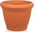 Omnipazar SO-HS03 Plastik Hasır Desenli Dekoratif Saksı 10 Litre No 3