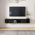 T006 Viero Mermer Desenli Duvara Monte TV Ünitesi – 160 cm, Kapaklı Raflı