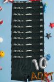 Uniquetrenders Erkek Çocuk 10'Lu Pamuklu Boxer Siyah 7-8 Yaş