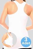 Uniquetrenders Kadın Sporcu Atlet Fitness Atlet Pilates Atlet Yoga Atlet 3'Lü Set Beyaz Standart