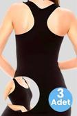 Uniquetrenders Kadın Sporcu Atlet Fitness Atlet Pilates Atlet Yoga Atlet 3'Lü Set Siyah Standart