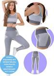 Uniquetrenders Kadın Dikişsiz Melanjlı Fitness Yoga Pilates Sporcu Büstiyer Şort Tayt Takımı 3'Lü Set Beyaz XS-S