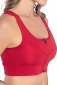 Uniquetrenders Kadın Fermuarlı Büstiyer Kadın Fermuarlı Crop Kırmızı L-XL