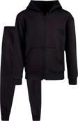 Uniquetrenders Çocuk Unisex Kapüşonlu Fermuarlı Sweatshirt Ve Jogger Eşofman Altı 2'Li Takım Siyah 10 Yaş