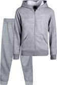 Uniquetrenders Çocuk Unisex Kapüşonlu Fermuarlı Sweatshirt Ve Jogger Eşofman Altı 2'Li Takım Gri 13 Yaş