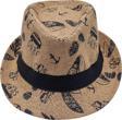 Uniquetrenders Unisex Çocuk 8  12 Yaş Hasır Fötr Şapka Camel 