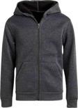 Uniquetrenders Çocuk Unisex Pamuklu Kapüşonlu Fermuarlı Sweatshirt Füme 9 Yaş
