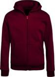 Uniquetrenders Çocuk Unisex Pamuklu Kapüşonlu Fermuarlı Sweatshirt Bordo 9 Yaş