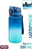 Uzspace 350 ML Pipetsiz Çift Renk Softtouch Tritan Çocuk Su Matarası -FFCOL350MLUZS