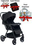 Joell Trendy Çift Yönlü Bebek Arabası / Keçe Organizer / Ayak Örtüsü / Yağmurluk
