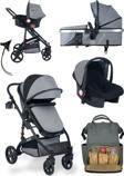 Joell 4'Lü Set Truva Travel Sistem Bebek Arabası / Puset / Bebek Bakım Çantası / Yağmurluk