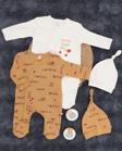 Miracool Unisex 2’Li Bebek Tulum Seti – %100 Pamuk + 2 Adet Şapka