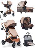 Joell 4'Lü Set Truva Travel Sistem Bebek Arabası / Puset / Bebek Bakım Çantası / Yağmurluk