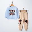 Riysgiyim Mickey Mause Baskılı Sweatshirt Eşofman Takımı