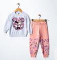 Riysgiyim Mickey Çiçek Baskılı Kız Çocuk Swetshirt Eşofman Takımı