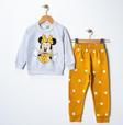 Riysgiyim Mickey Puantiyeli Baskılı Kız Çocuk Swetshirt Eşofman Takımı