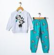 Riysgiyim Mickey Kurdela Baskılı Kız Çocuk Swetshirt Eşofman Takımı