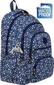 Uniquetrenders Unisex Lüx Desenli Laptop Bölmeli 5 Gözlü Su Geçirmez Günlük Kullanım Okul Çantası Ve Sırt Çantası Mavi - Pembe 