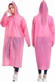 Uniquetrenders Kadın Rüzgar Geçirmez Kapüşonlu Yağmurluk Eva Yağmurluk Pembe Standart